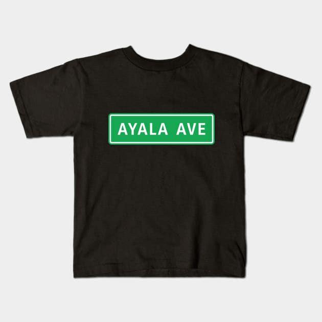 Ayala Avenue Manila Kids T-Shirt by oddiTeesPH